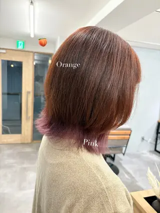 セミロング カラー 暖色･似合わせカラー (廣石沙英🎀)のヘアスタイル