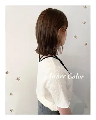 ミディアム カラー 市川 千夏のヘアスタイル