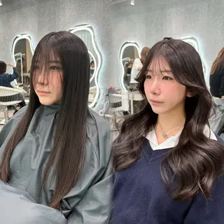 カラー ヘアアレンジ 大宮縮毛矯正🩵 レイヤー 佐藤和のヘアスタイル