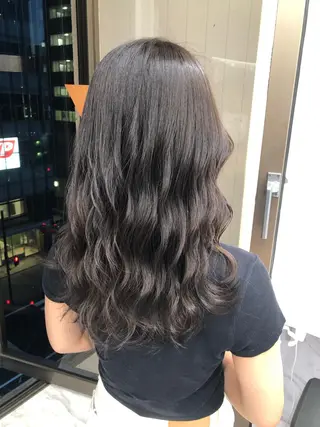ロング カラー パーマ ヘアアレンジ メンズ キッズ ネイル マツエク・マツパ 上品＆韓国風 🥀海心🥀のヘアスタイル
