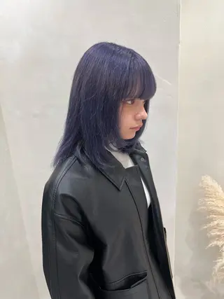 セミロング カラー 渡利 晃大のヘアスタイル