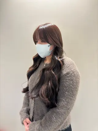 ロング カラー オオカメ ユヅキのヘアスタイル