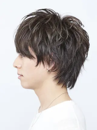 ミディアム メンズ カラー 千脇 望美のヘアスタイル
