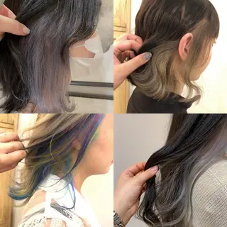 ミディアム カラー nailist mana𖤐´-のネイルデザイン