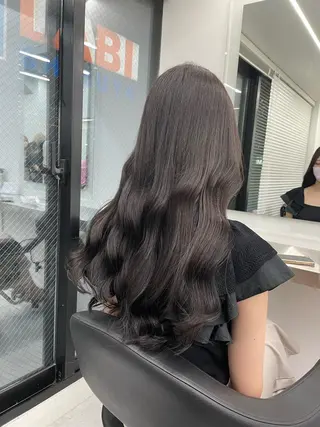 ロング カラー ヘアアレンジ 縮毛矯正/髪質改善/ ブリーチ毛/木元渓太のヘアスタイル