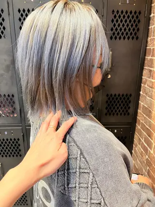 ショート カラー パーマ ヘアアレンジ メンズ キッズ ネイル マツエク・マツパ アイブロウ 久木原 ゆりのヘアスタイル