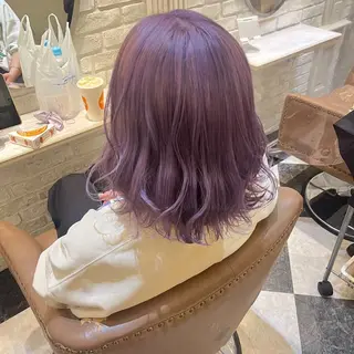 ミディアム カラー ゆう🫧 透明感/ハイトーンのヘアスタイル