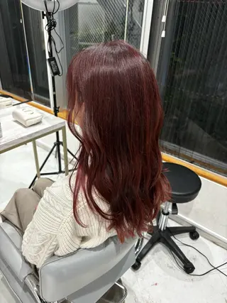 セミロング カラー 今話題の艶髪矯正 美艶カラー/FUKAのヘアスタイル