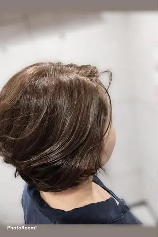 ショート カラー 透明感カラー ボブ/ 直感カラー診断のヘアスタイル