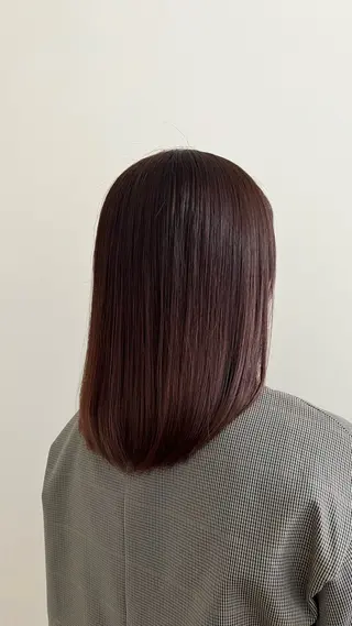 ミディアム カラー センターパート/カラ ーメッシュ📍ユリのヘアスタイル