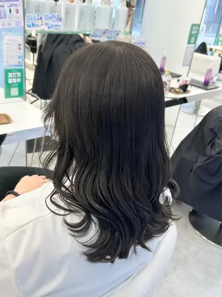 セミロング カラー 透明感カラー/ヘアア レンジ/はるか🤍のヘアスタイル