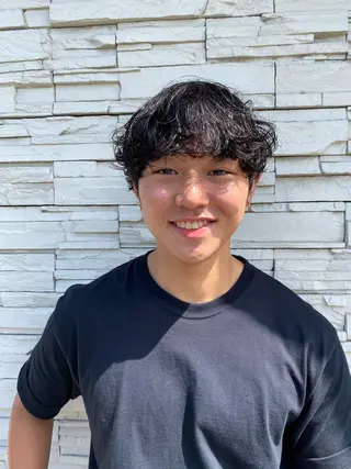 ミディアム カラー パーマ 丸山 康之のヘアスタイル