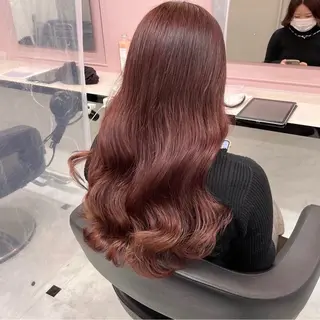 カラー girlな暖色ヘア 🪽🫧ハルナ🎀のヘアスタイル
