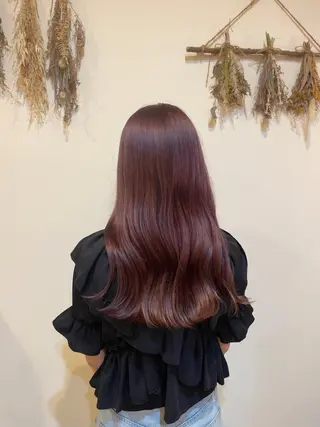 ロング カラー 中村 樹菜のヘアスタイル