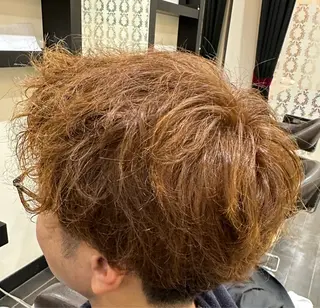 カラー パーマ ナチュラルヘア 神田一瑳のヘアスタイル