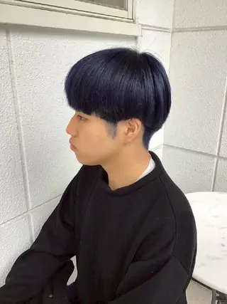 メンズ グラスヘアー石垣 渕 七海のヘアスタイル