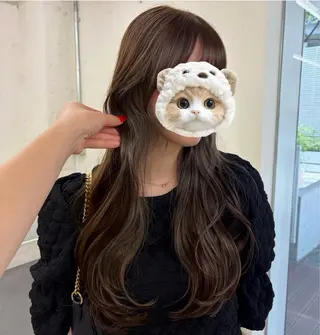ロング カラー 透明感/似合わせカラ ー/momo🎀のヘアスタイル