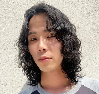 ロング パーマ ヘアアレンジ メンズ fifth 石川 凪のヘアスタイル