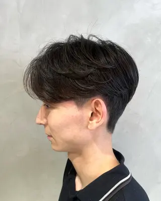 メンズ 横浜/メンズカット 曲がる縮毛矯正のヘアスタイル