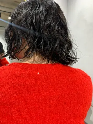 ミディアム パーマ ボブパーマコテ巻き風 パーマNo1深江秀平のヘアスタイル
