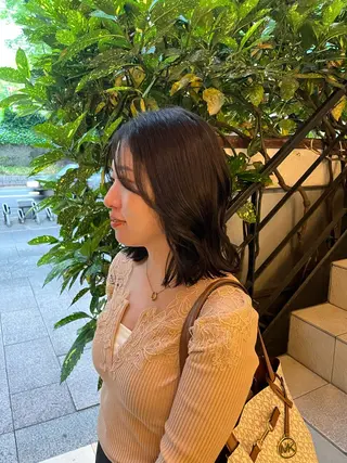 ミディアム 柴田 葉月のヘアスタイル