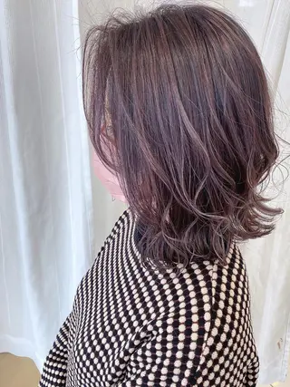 ミディアム カラー ヘアアレンジ シールエクステ専門店 Spira藤崎宮のヘアスタイル