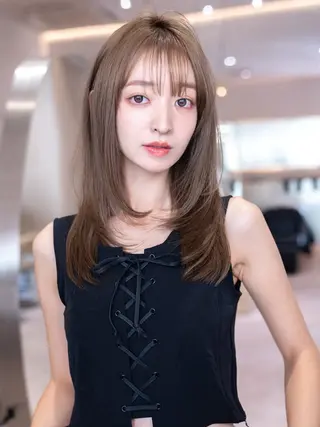 ロング 渋谷/韓国レイヤー ハッシュ/堅亘🟩のヘアスタイル