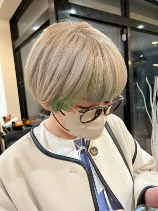 ショート カラー BUCKS【天王寺】 バックス【駅30秒】のヘアスタイル