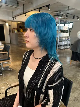 ミディアム カラー ✨艶ブリーチカラー ✨四ノ宮裕己のヘアスタイル