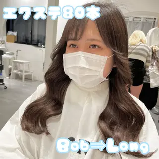 ロング カラー MOE🐈⬛🎀 エクステ/ワンホンのヘアスタイル