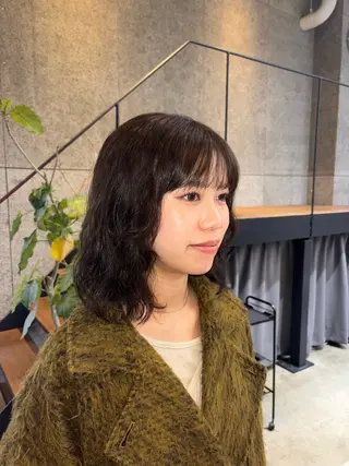 ミディアム カラー パーマ 🎪🩰艶/モテ カラー❣️reinaのヘアスタイル