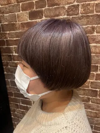 ショート カラー パーマ ヘアアレンジ メンズ キッズ ネイル マツエク・マツパ アイブロウ 久木原 ゆりのヘアスタイル