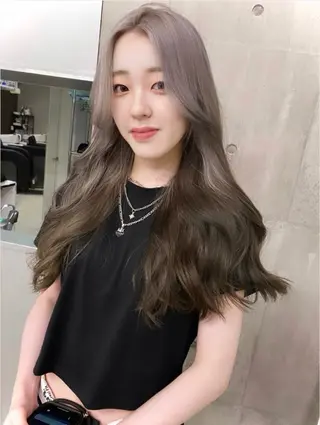 ロング カラー 💎yuto💎 ハイトーン/韓国ヘアのヘアスタイル
