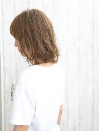 ミディアム カラー パーマ ヘアアレンジ メンズ キッズ ネイル マツエク・マツパ 永野 良一のヘアスタイル