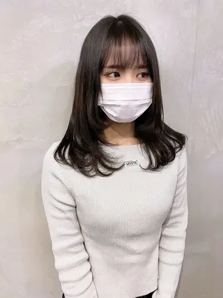 セミロング ナチュラルヘア /透明感/長井遥陽のヘアスタイル