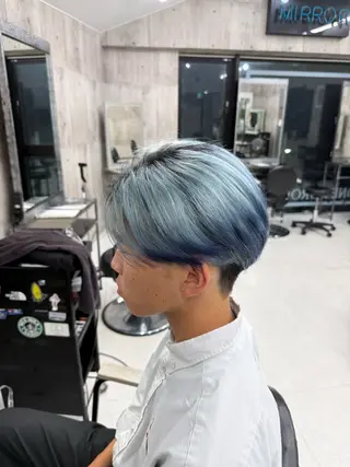 ショート カラー メンズ 推し活カラー🌈青 紫得意🔅かずき🔅のヘアスタイル