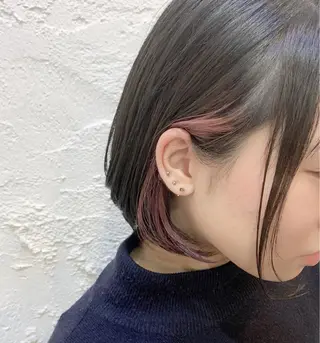 ミディアム カラー 菅沢 奈生のヘアスタイル