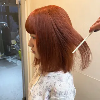 ミディアム カラー 新潟万代/暖色・ 透明感カラー/アミのヘアスタイル