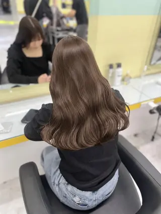 セミロング カラー 透明感ベージュ/ 久保大和のヘアスタイル