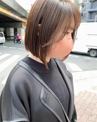 ショート カラー 樫原裕二/似合わせ カット/透明感カラーのヘアスタイル