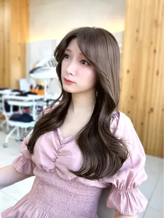 ロング カラー 🇰🇷韓国風くびれ ヘア🇰🇷中村優大のヘアスタイル