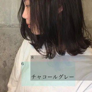 ミディアム カラー 田室 和幸 河原町のヘアスタイル