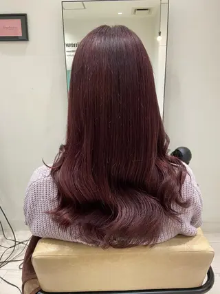 セミロング カラー 新宿/韓国ヘア 中明度カラー/かやのヘアスタイル