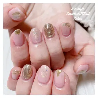 ミディアム ネイル 🐾enen style 🐾のネイルデザイン