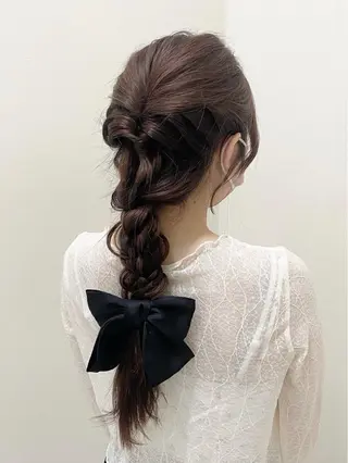 ヘアアレンジ 結べるレイヤーカット /カラー/あさかのヘアスタイル