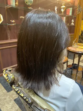 ミディアム カラー 田中 沙織のヘアスタイル