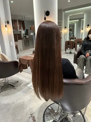 ロング カラー 髪質改善ストレート 中林優太のヘアスタイル