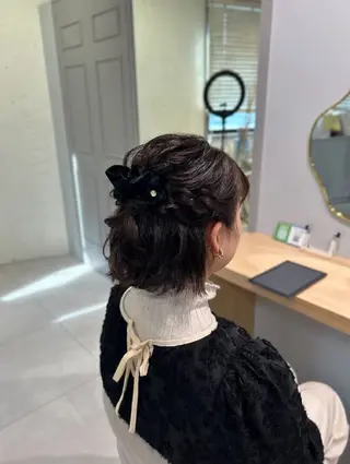 ショート ヘアアレンジ ｱｽﾞ🫧‪ヘアアレ 🎀/寒色カラー🩵のヘアスタイル