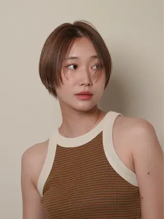 ミディアム 銀座/柔らかベージュ 似合せカット/ハルトのヘアスタイル