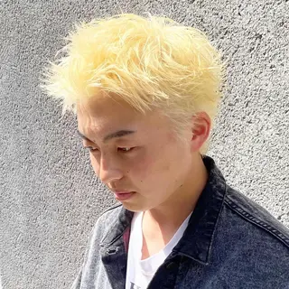 ショート カラー パーマ ヘアアレンジ メンズ キッズ ネイル マツエク・マツパ アイブロウ メンズの天才 ツバサのヘアスタイル